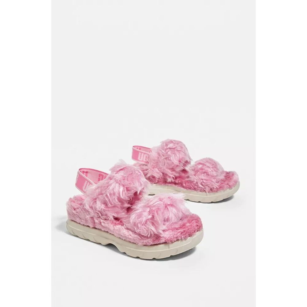 UGG Pink Fluff Sugar Sandal USA 5, 36